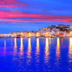 Ibiza island night view